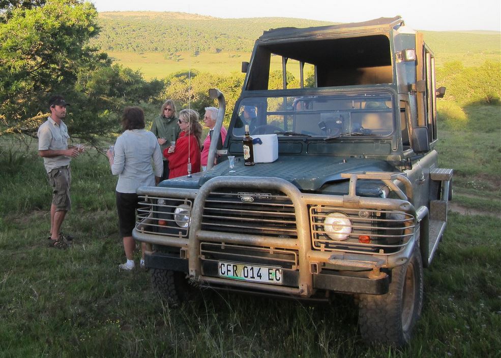 Land Rover Defender on Safari